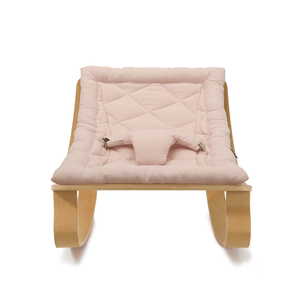 Charlie Crane LEVO Baby Rocker - Beech with Nude Pink - Project Nursery