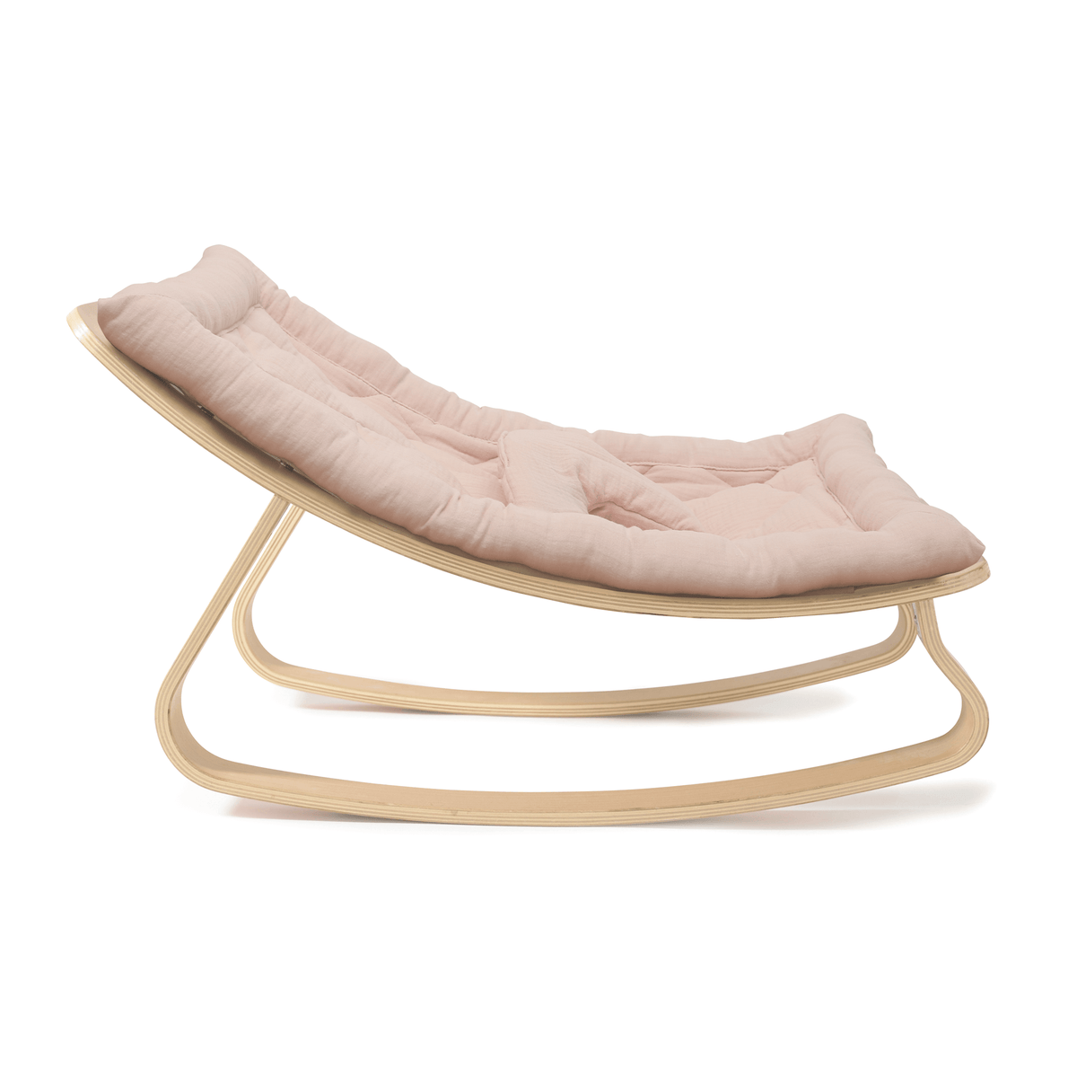 Charlie Crane LEVO Baby Rocker - Beech with Nude Pink - Project Nursery