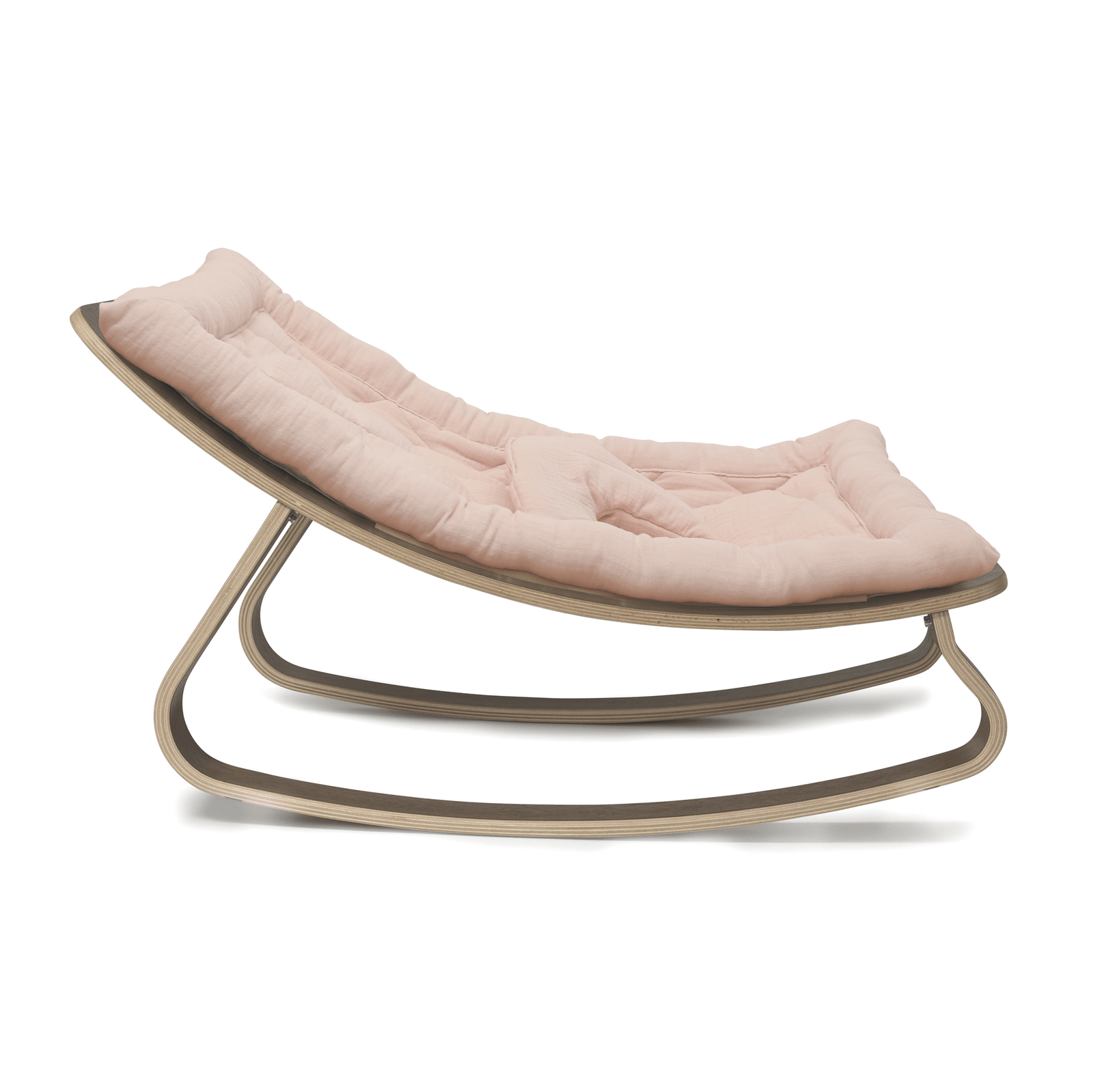 Charlie Crane LEVO Baby Rocker - Walnut with Nude Pink - Project Nursery