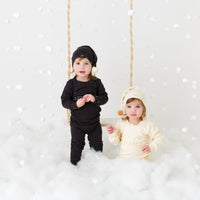 Organic Kids Long Sleeve PJ & Cap Set - Silver Miracle - Project Nursery