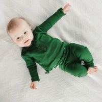 Organic Thermal Long Sleeve Shirt - Emerald - Project Nursery
