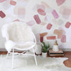 Large Pink Brush Strokes Wall Decal Set