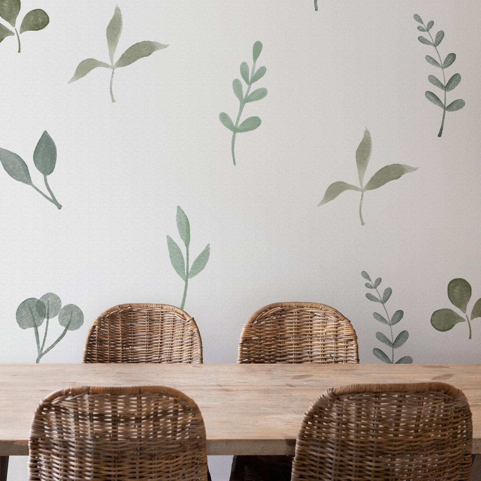 Watercolor Leaf Wall Decals