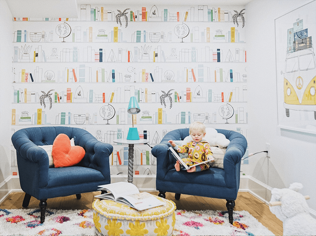 Leo's Library Wallpaper Mural - Project Nursery
