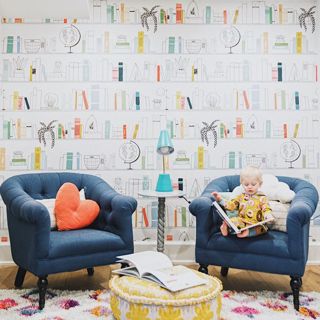 Leo's Library Wallpaper Mural - Project Nursery