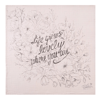 'Life Grows Lovely' Organic Swaddle Scarf - Project Nursery