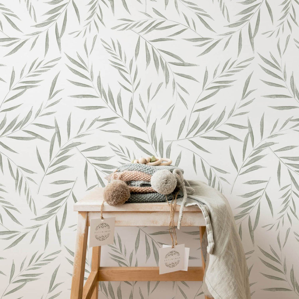 light green leaves wallpaper