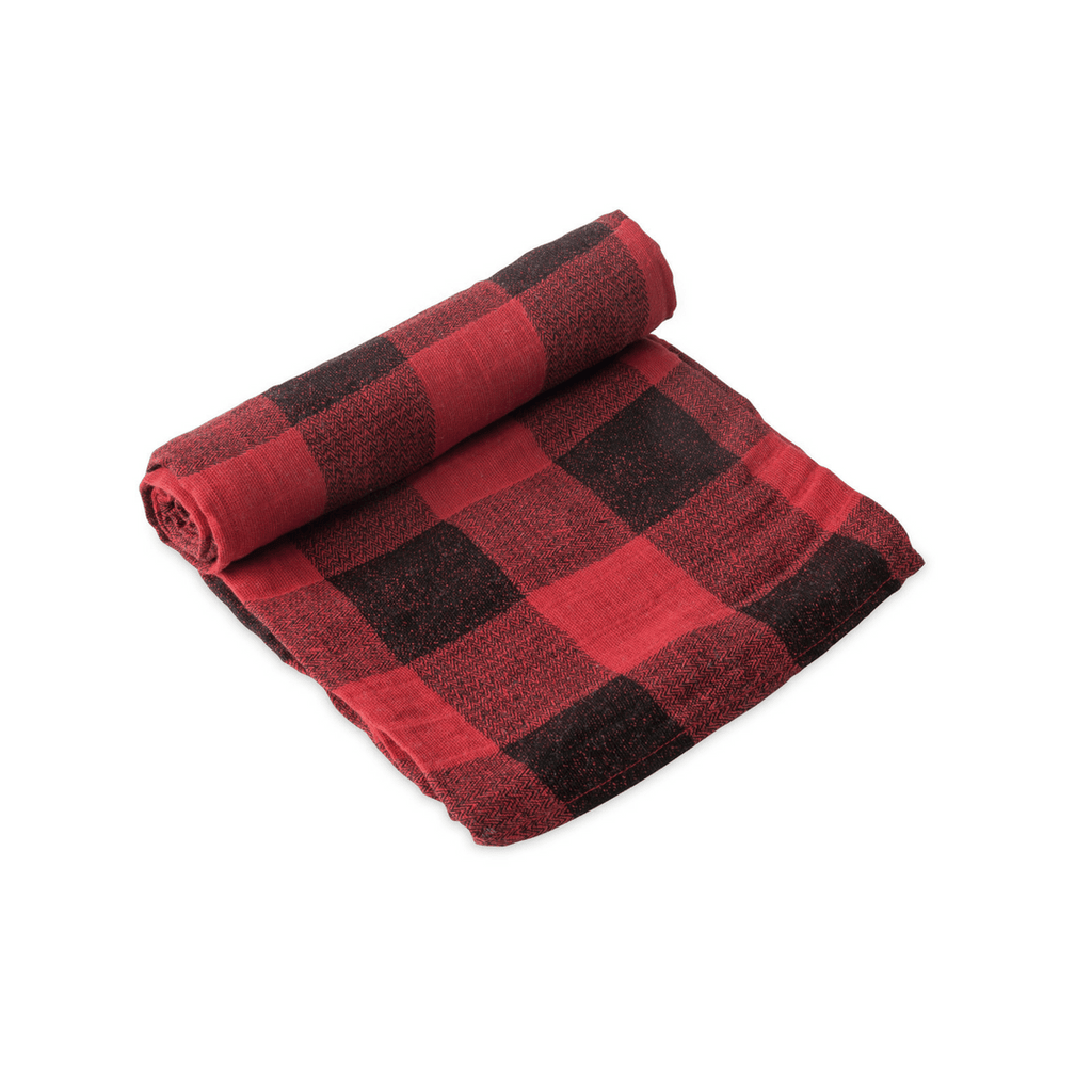 Red Plaid Swaddle - Project Nursery