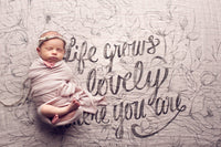 'Life Grows Lovely' Organic Swaddle Scarf - Project Nursery