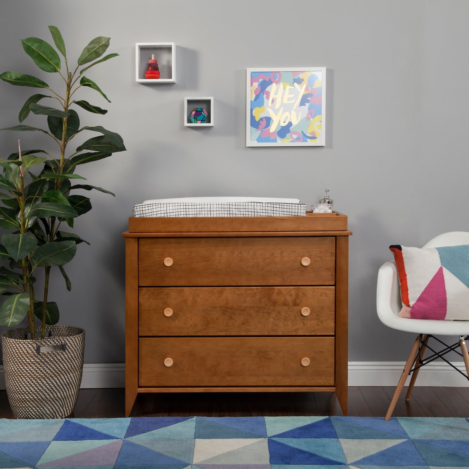 Sprout 3-Drawer Changer Dresser with Removable Changing Tray - Chestnut/Natural - Project Nursery