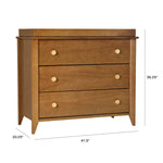 Sprout 3-Drawer Changer Dresser with Removable Changing Tray - Chestnut/Natural - Project Nursery