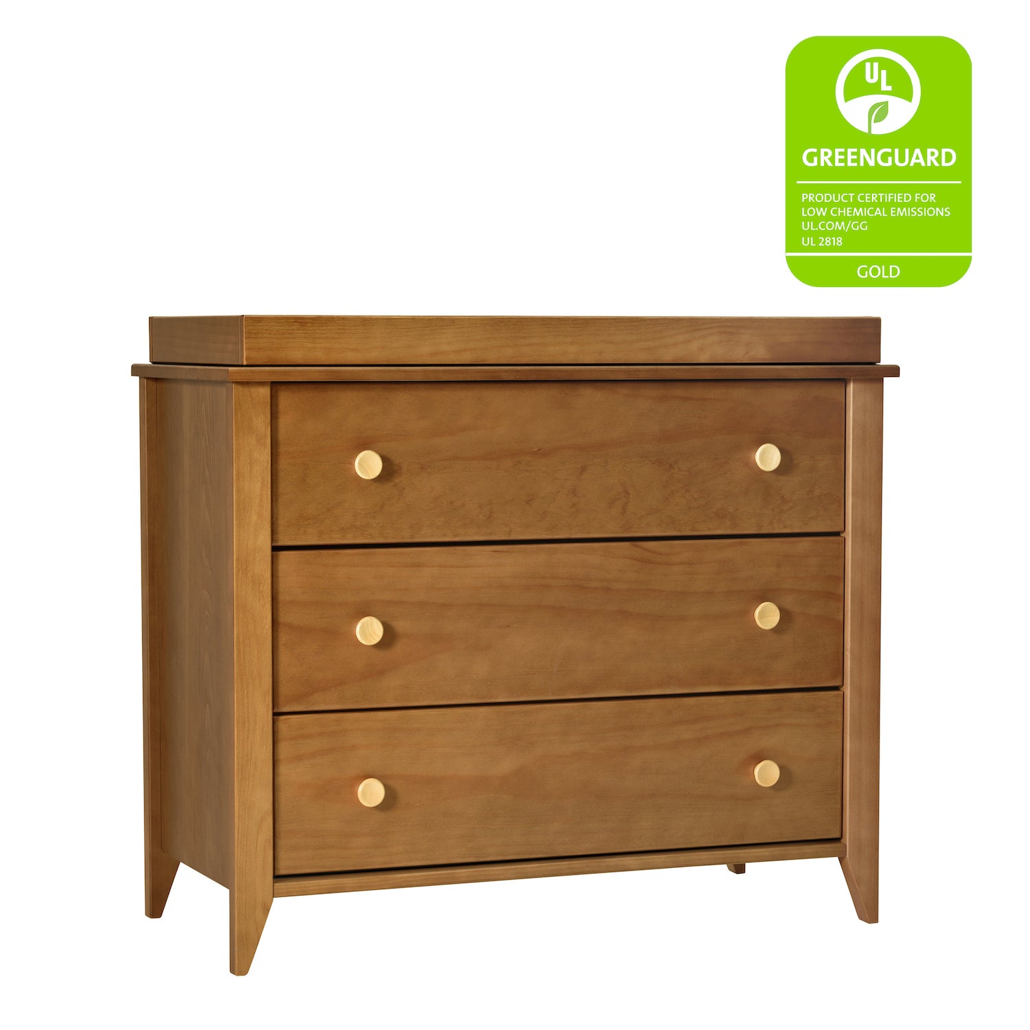 Sprout 3-Drawer Changer Dresser with Removable Changing Tray - Chestnut/Natural - Project Nursery