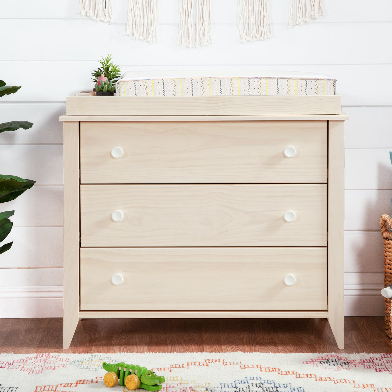 Sprout 3-Drawer Changer Dresser with Removable Changing Tray - Washed Natural/White - Project Nursery
