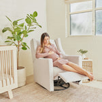 Kiwi Electronic Recliner + Swivel Glider in Eco-Performance Fabric with USB Port - Cream - Project Nursery
