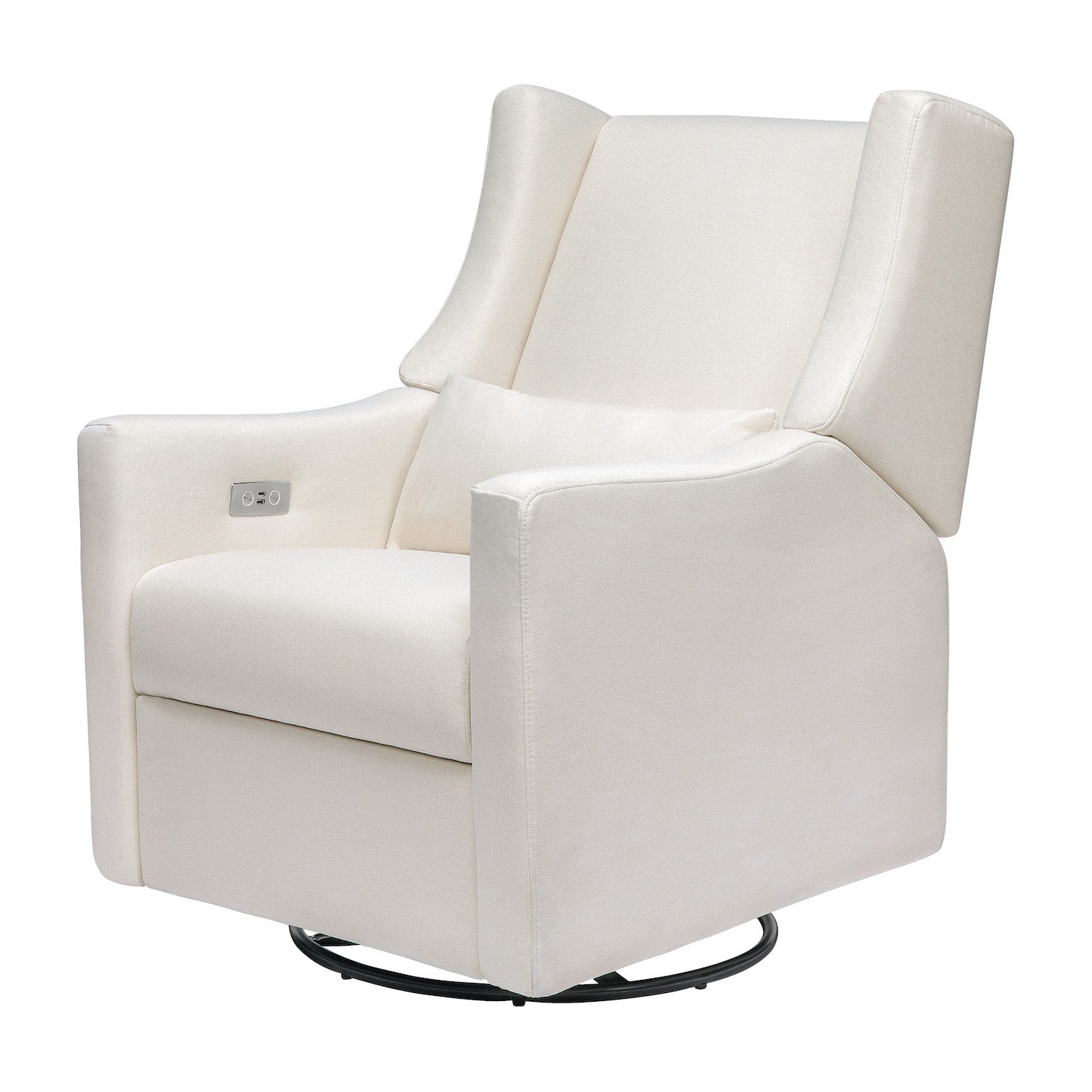 Kiwi Electronic Recliner + Swivel Glider in Eco-Performance Fabric with USB Port - Cream - Project Nursery