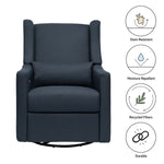 Kiwi Electronic Recliner and Swivel Glider in Eco-Performance Fabric with USB port - Navy