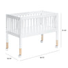 Gelato Portable Bassinet - White + Washed Natural - Project Nursery
