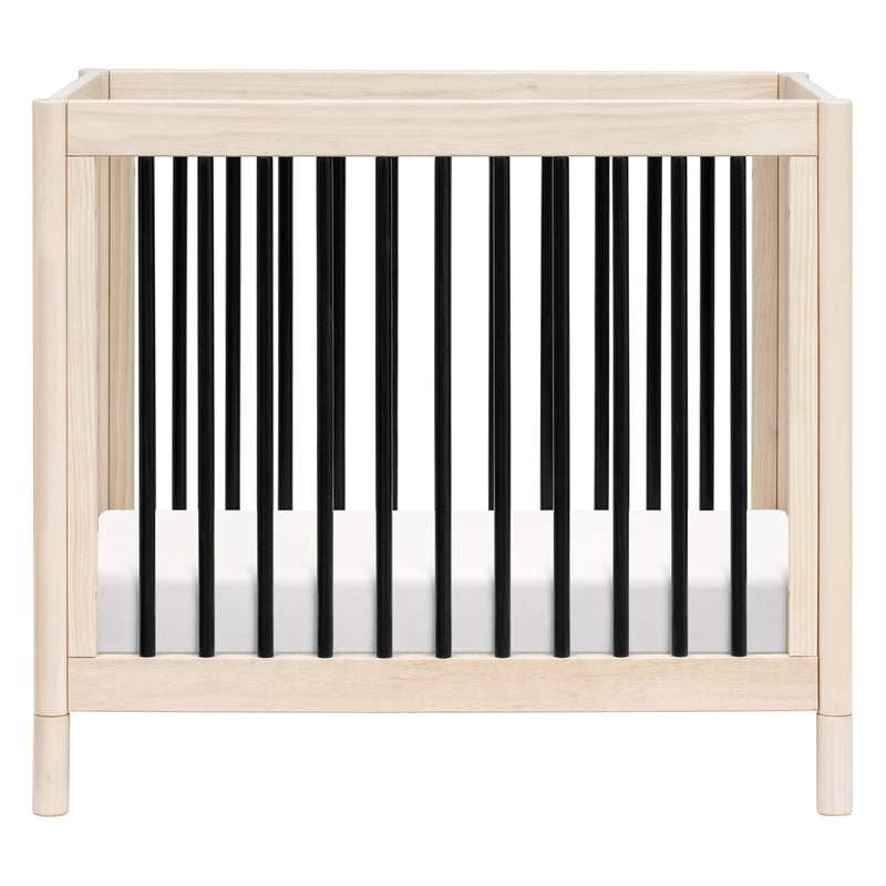 Gelato 4-in-1 Convertible Mini Crib - Washed Natural + Black - Project Nursery