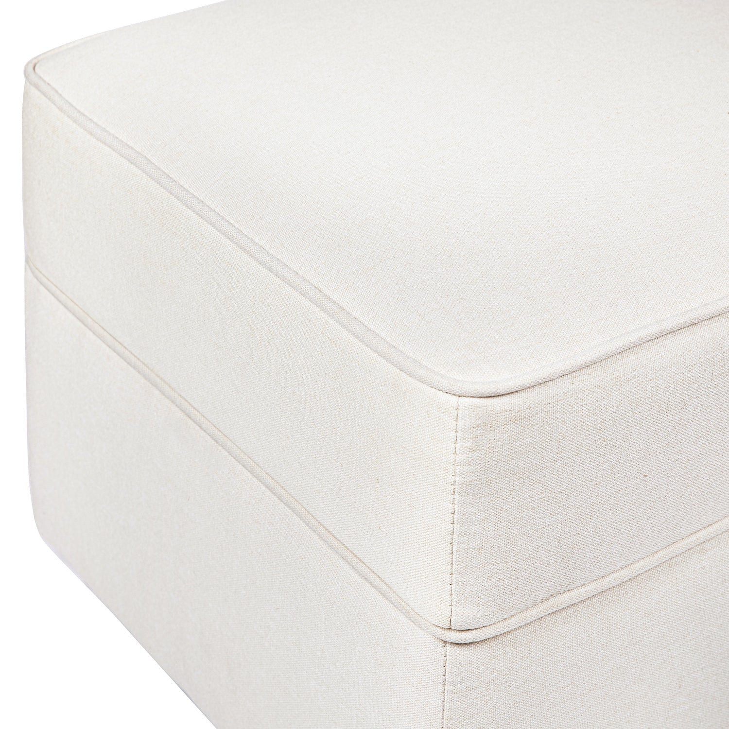 Willa-Alden Gliding Ottoman in Eco-Performance Fabric - Cream - Project Nursery