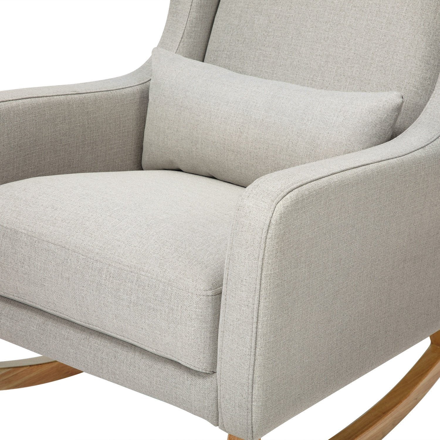 Kai Rocker in Eco-Performance Twill Fabric - Grey with Ash Legs - Project Nursery