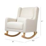 Kai Rocker in Eco-Performance Twill Fabric - Natural with Ash Legs - Project Nursery