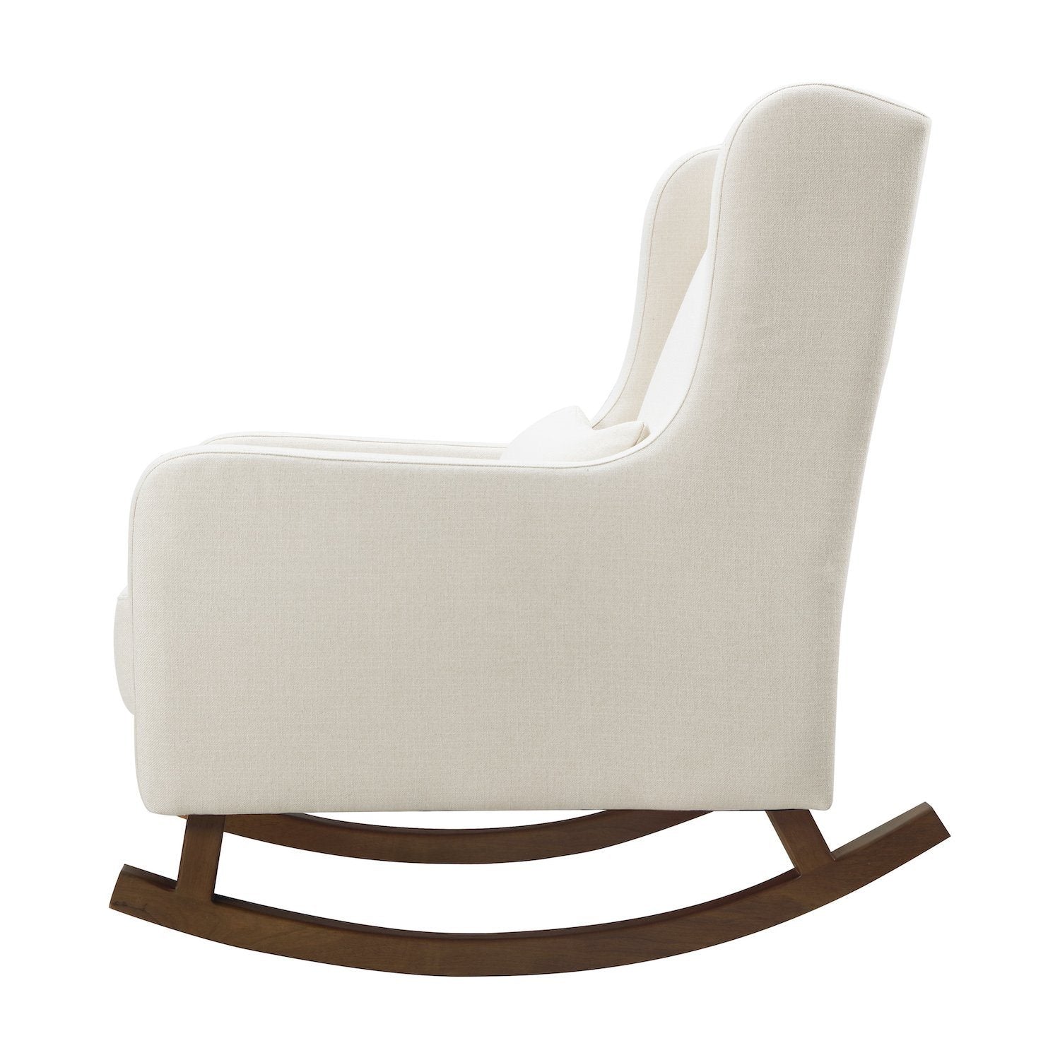 Kai Rocker in Eco-Performance Twill Fabric - Natural with Walnut Legs - Project Nursery