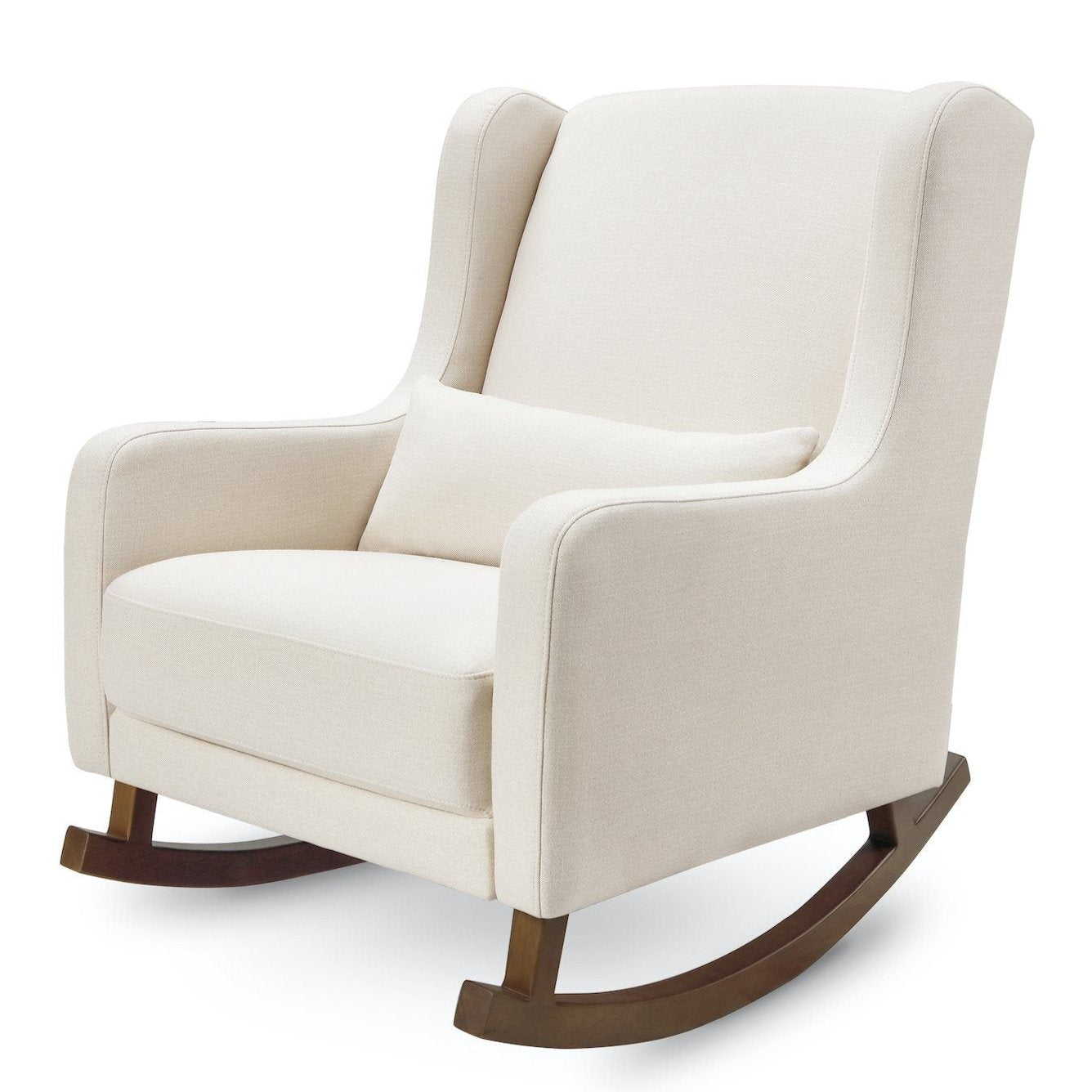 Kai Rocker in Eco-Performance Twill Fabric - Natural with Walnut Legs - Project Nursery