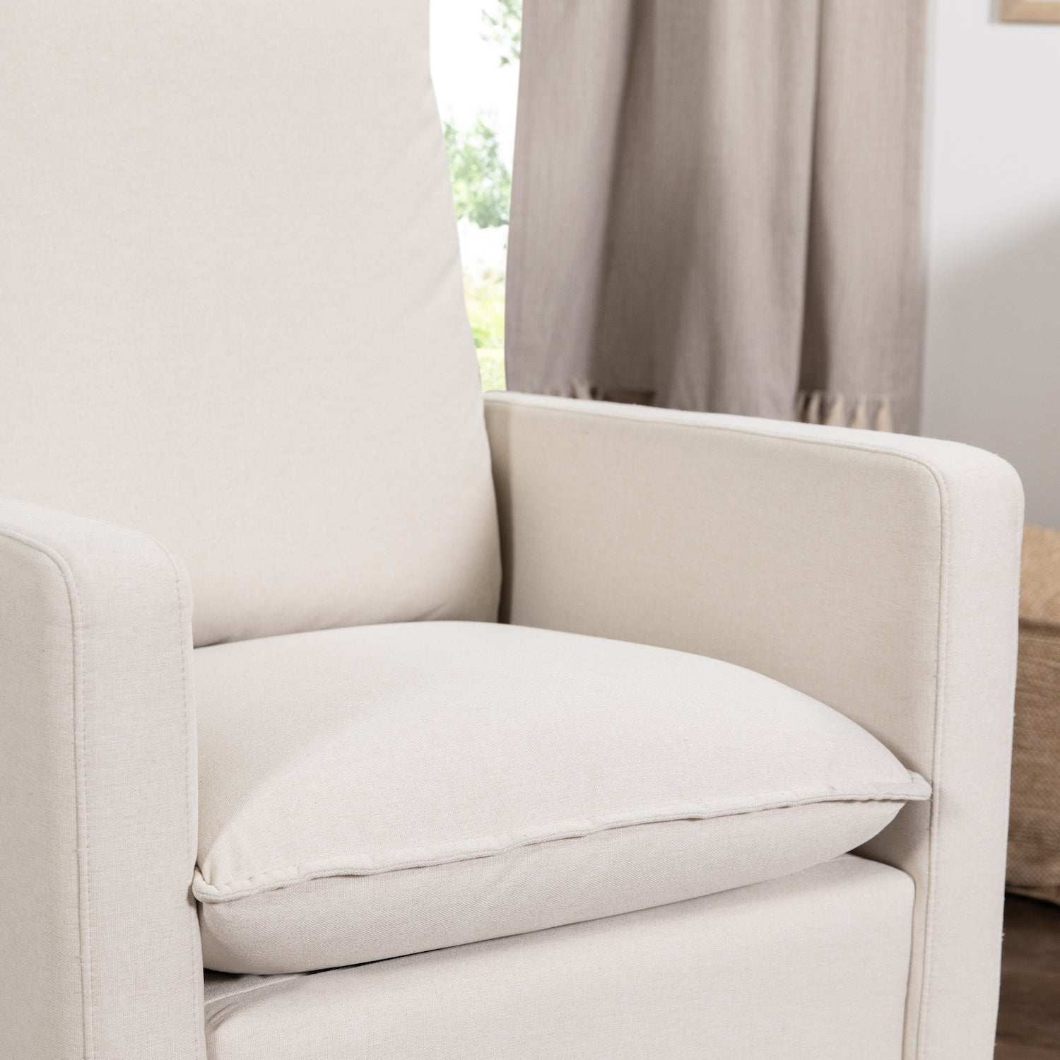 Cali Pillowback Swivel Glider in Eco-Performance Fabric - Project Nursery