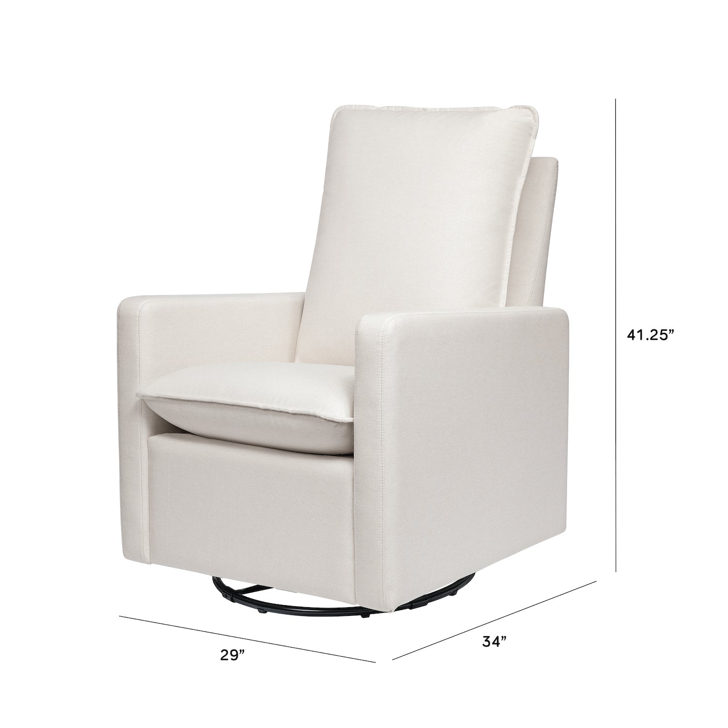 Cali Pillowback Swivel Glider in Eco-Performance Fabric - Project Nursery