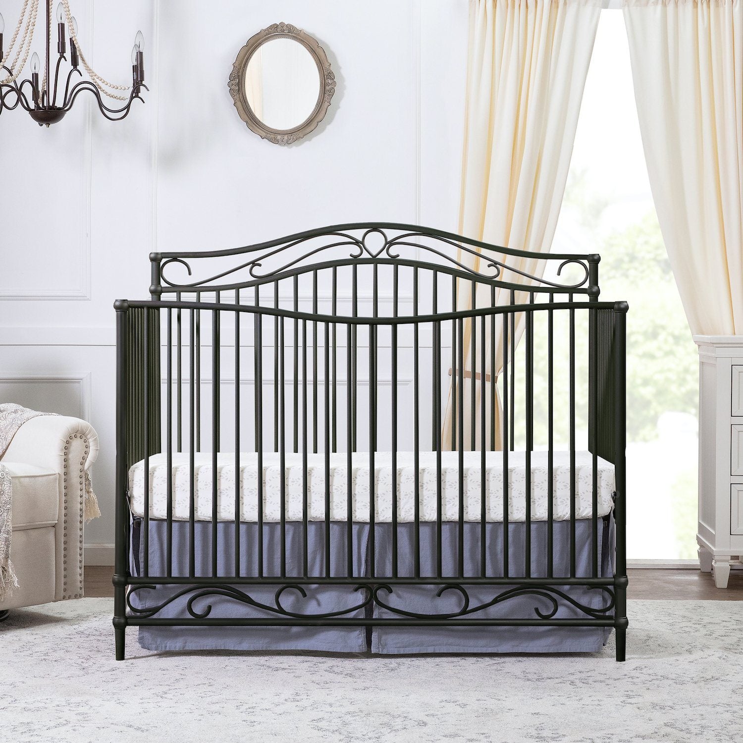 Iron store convertible crib