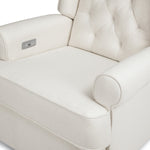 Harbour Electronic Recliner + Swivel Glider in Eco-Performance Fabric with USB Port - Cream - Project Nursery