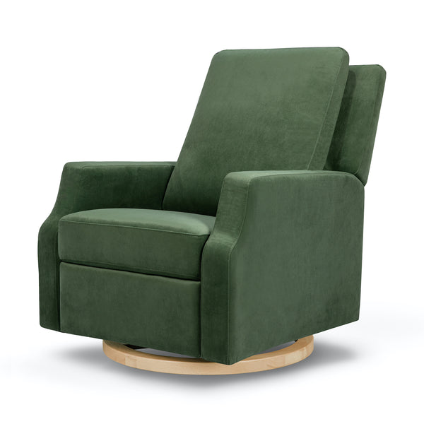 Namesake Crewe Recliner + Swivel Glider - Forest Green Velvet w