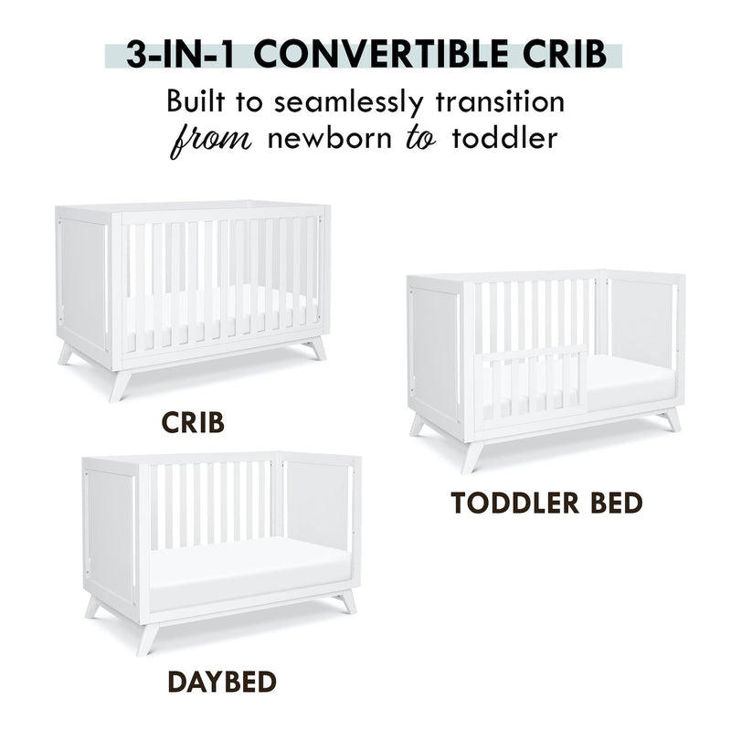 Otto 3-in-1 Convertible Crib - White - Project Nursery