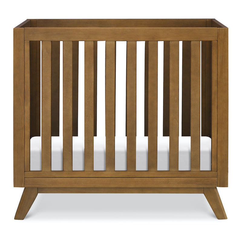 Otto 3-in-1 Convertible Mini Crib with 4" Mattress - Walnut - Project Nursery