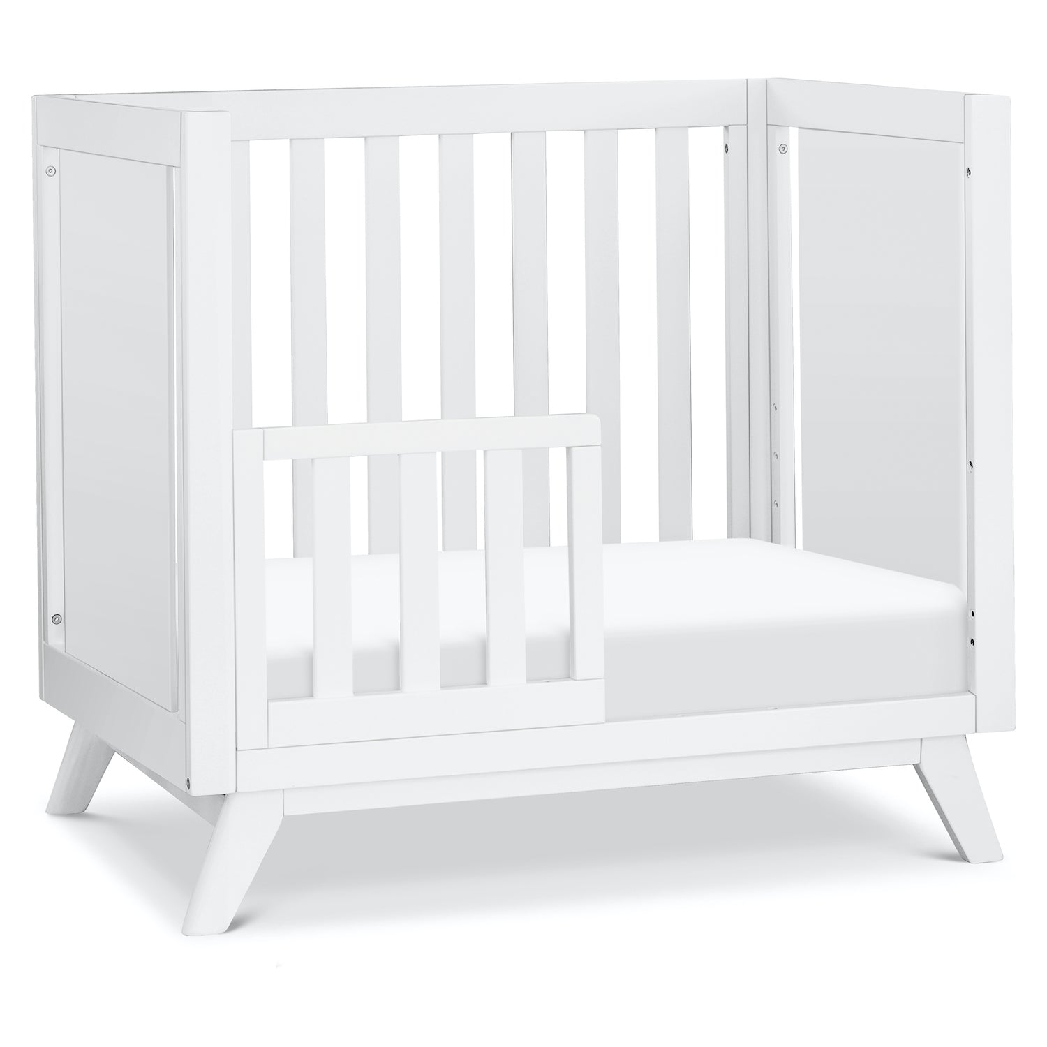 Otto 3-in-1 Convertible Mini Crib with 4" Mattress - White - Project Nursery