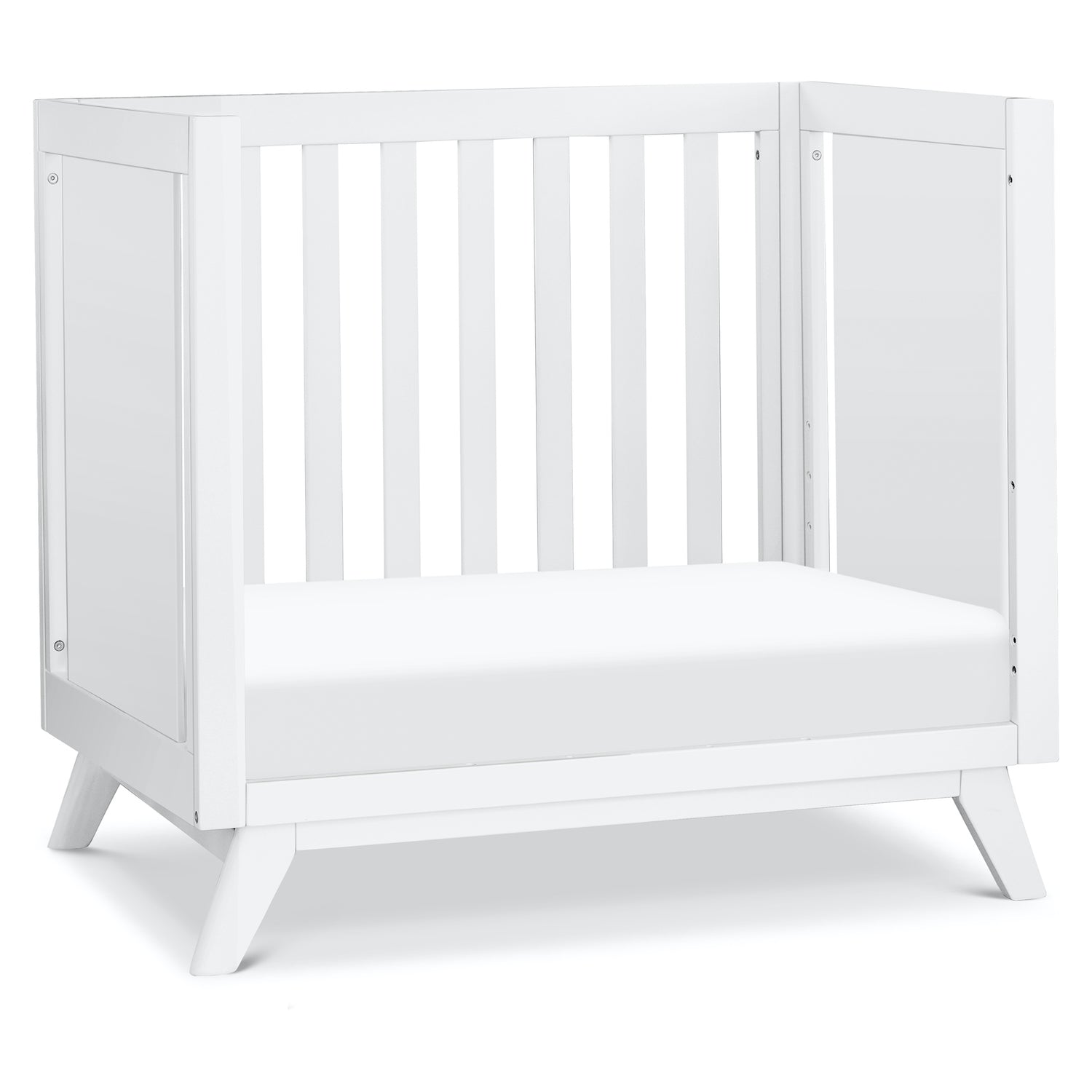 Otto 3-in-1 Convertible Mini Crib with 4" Mattress - White - Project Nursery