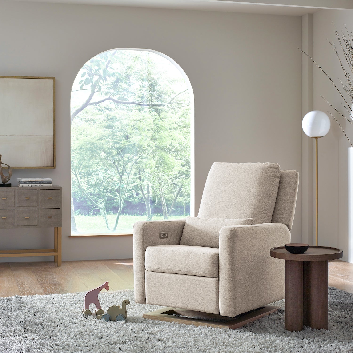 Sigi Electronic Recliner + Glider in Eco-Performance Fabric with USB Port - Project Nursery