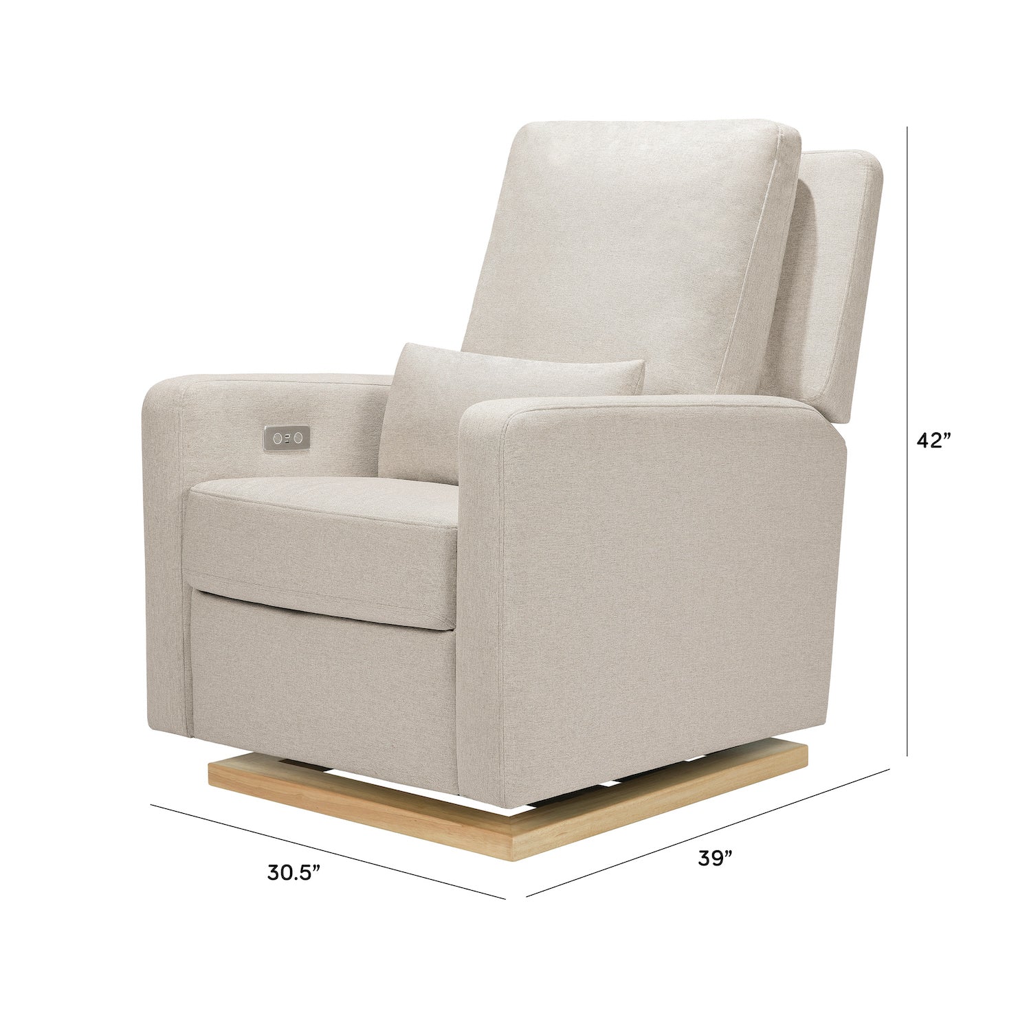 Sigi Electronic Recliner + Glider in Eco-Performance Fabric with USB Port - Project Nursery