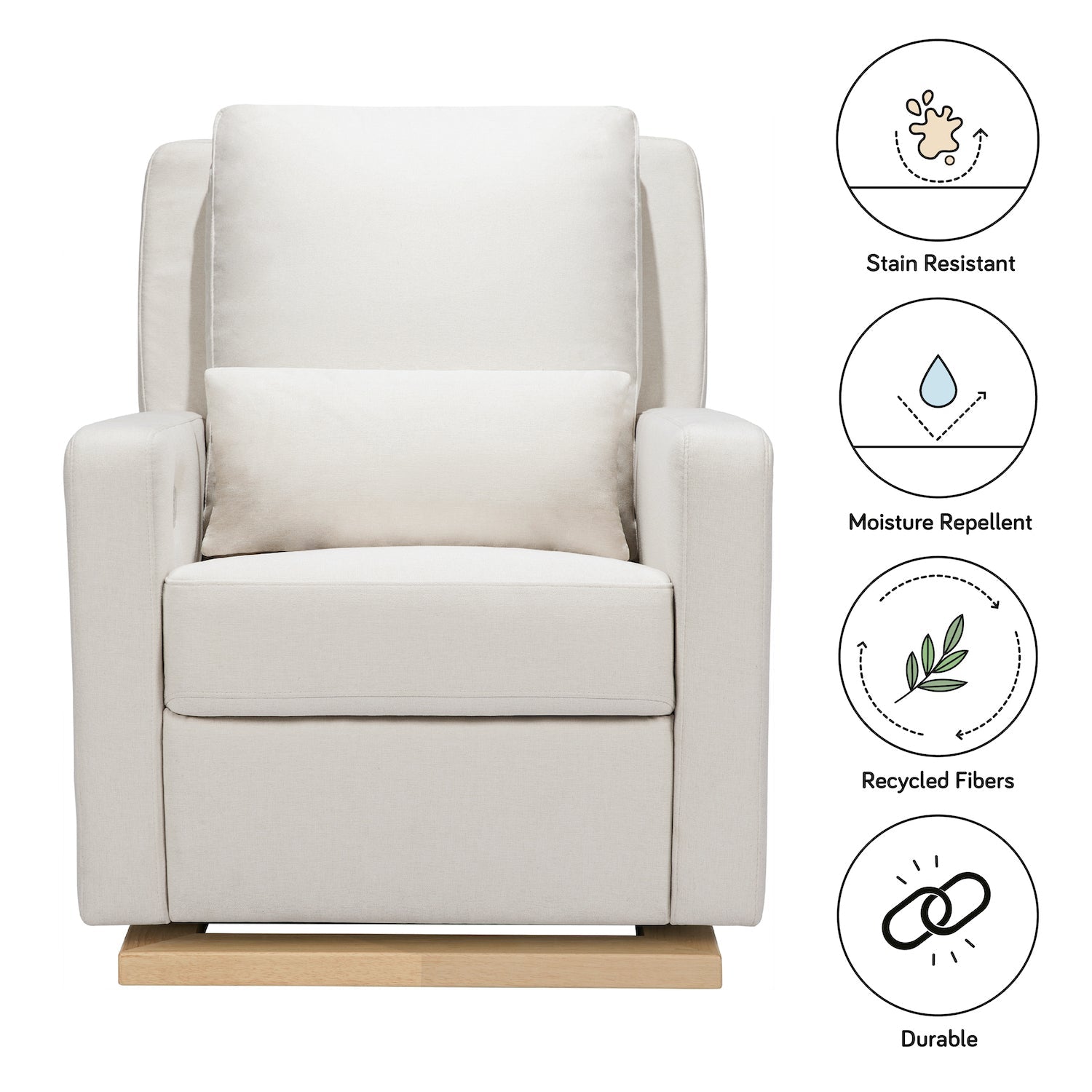 Sigi Electronic Recliner + Glider in Eco-Performance Fabric with USB Port - Project Nursery