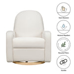 Nami Electronic Recliner + Swivel Glider in Eco-Performance Fabric with USB Port - Cream