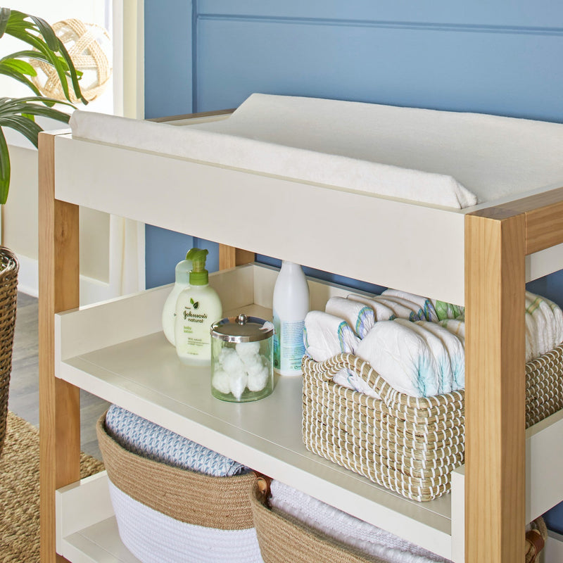 Nantucket Changing Table - Warm White/Honey - Project Nursery