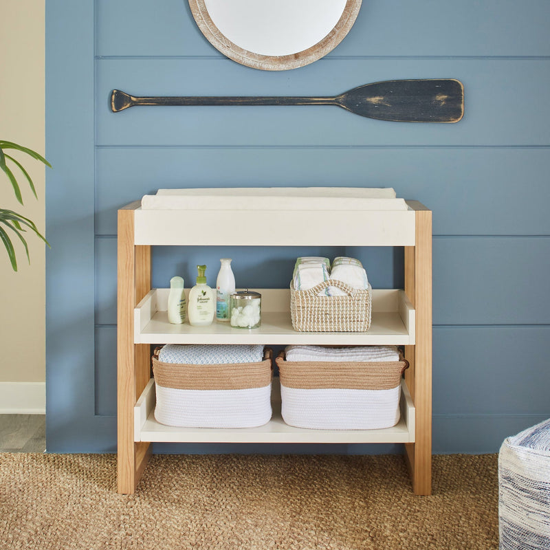 Nantucket Changing Table - Warm White/Honey - Project Nursery