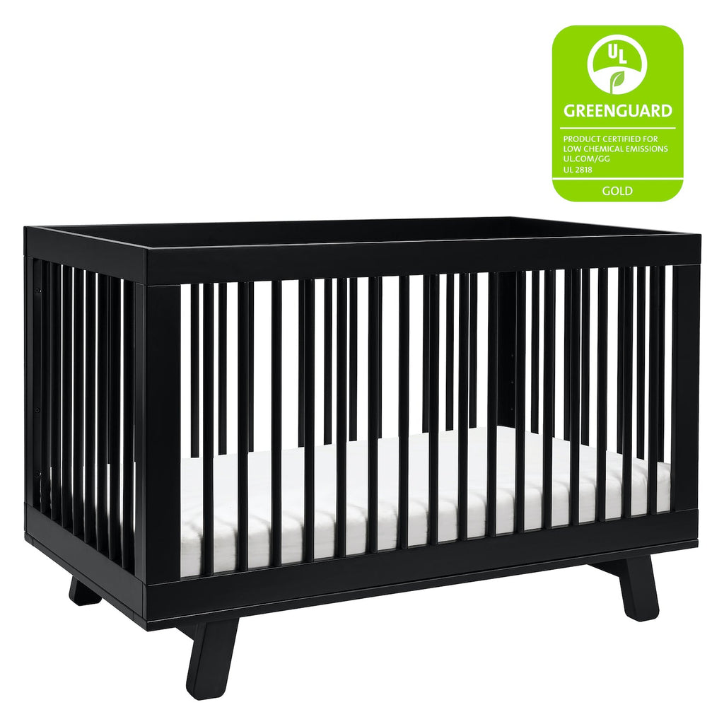 Hudson 3-in-1 Convertible Crib with Toddler Bed Conversion Kit - Black - Project Nursery