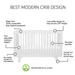 Hudson 3-in-1 Convertible Crib with Toddler Bed Conversion Kit - Washed Natural - Project Nursery