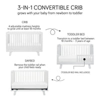 Hudson 3-in-1 Convertible Crib with Toddler Bed Conversion Kit - Espresso - Project Nursery