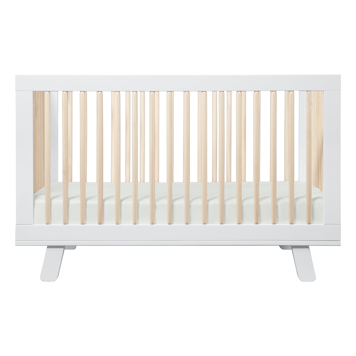 Hudson 3-in-1 Convertible Crib with Toddler Bed Conversion Kit - White/Washed Natural - Project Nursery