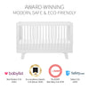 Hudson 3-in-1 Convertible Crib with Toddler Bed Conversion Kit - White - Project Nursery