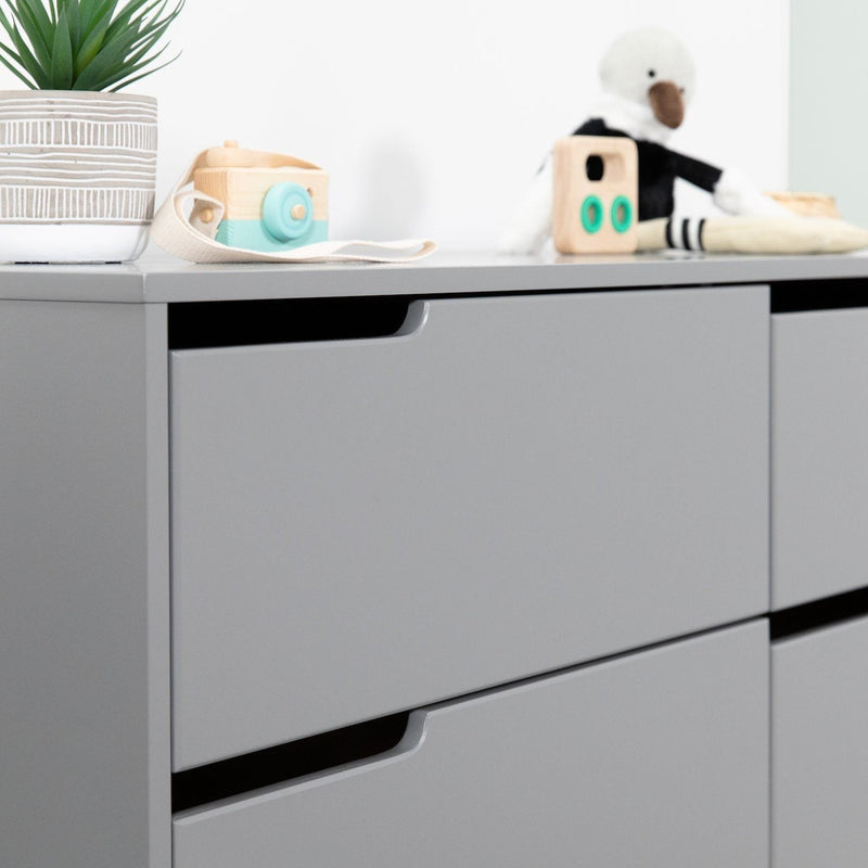 Hudson 6-Drawer Double Dresser - Grey - Project Nursery