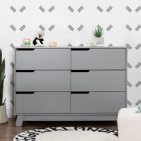 Hudson 6-Drawer Double Dresser - Grey - Project Nursery