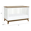 Scoot 3-in-1 Convertible Crib with Toddler Bed Conversion Kit - White/Natural Walnut - Project Nursery